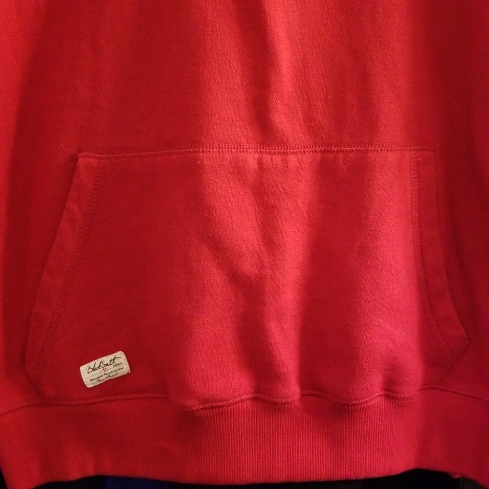 AUTHENTIC MENS BLACKSMITH RED BLK STARS SWEATSHIRT - Picture 3 of 4